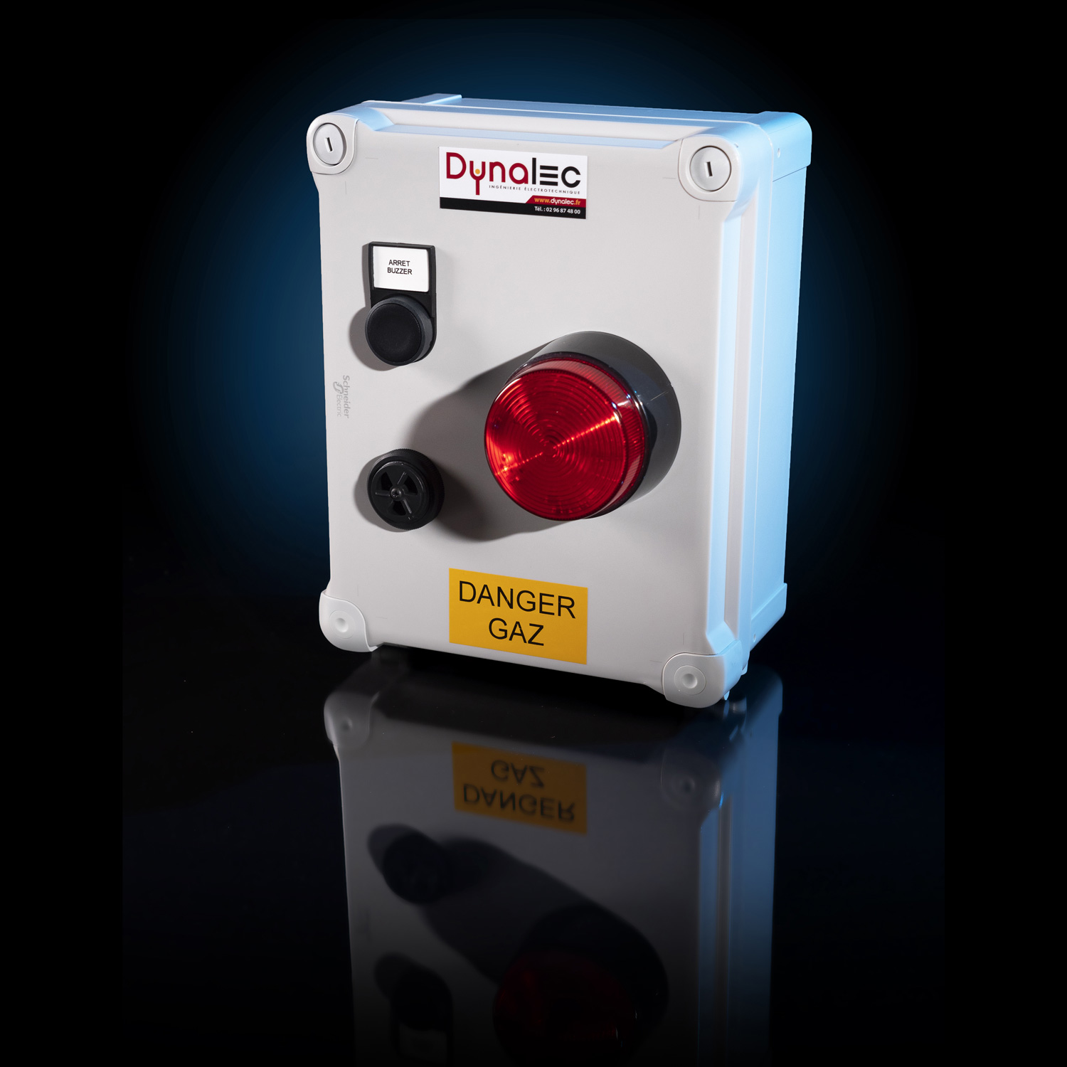 Boîtier d’alarme présence gaz